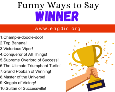 30 Funny Ways to Say Winner