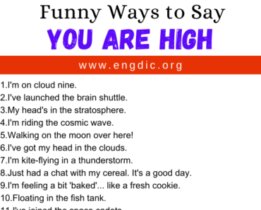30 Funny Ways to Say You are High