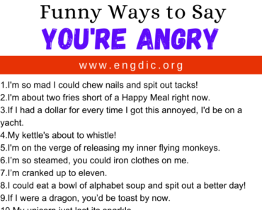 30 Funny Ways to Say You’re Angry
