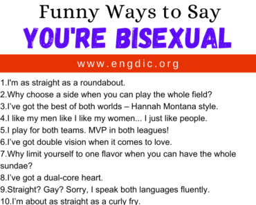 30 Funny Ways to Say You’re Bisexual