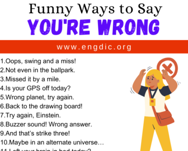 30 Funny Ways to Say You’re Wrong