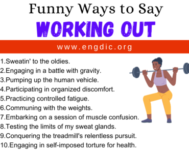 30 Funny Ways to Say Working Out