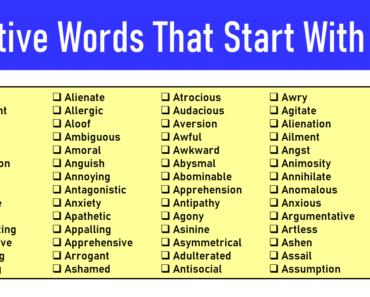 100 Negative Words That Start With A