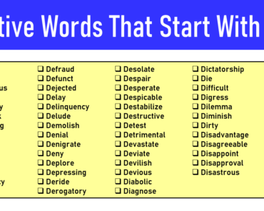 100 Negative Words That Start With D
