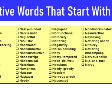 100 Negative Words That Start With N
