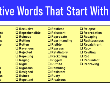 100+ Negative Words That Start With R