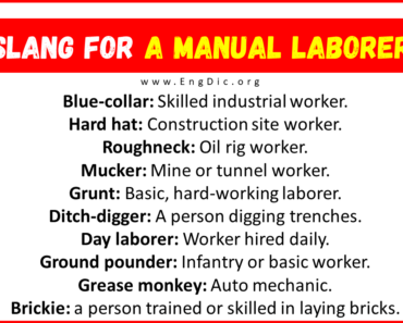 20+ Slang for A Manual Laborer (Their Uses & Meanings)