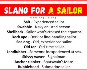 20+ Slang for A Sailor (Their Uses & Meanings)