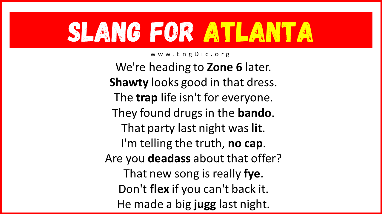30+ Slang for Atlanta (Their Uses & Meanings) EngDic
