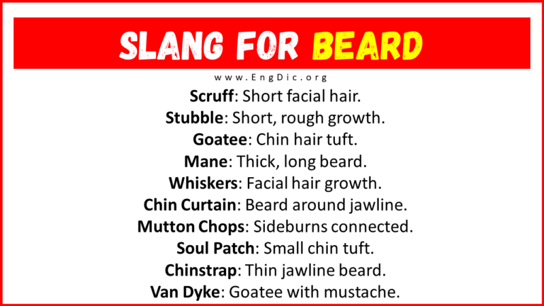 20+ Slang for Beard (Their Uses & Meanings) - EngDic