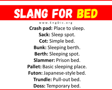 30+ Slang for Bed (Their Uses & Meanings)