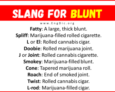 20+ Slang for Blunt (Their Uses & Meanings)