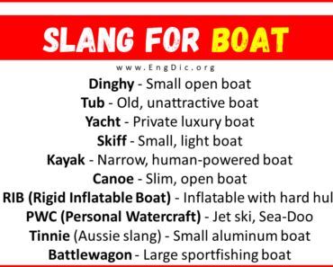 20+ Slang for Boat (Their Uses & Meanings)