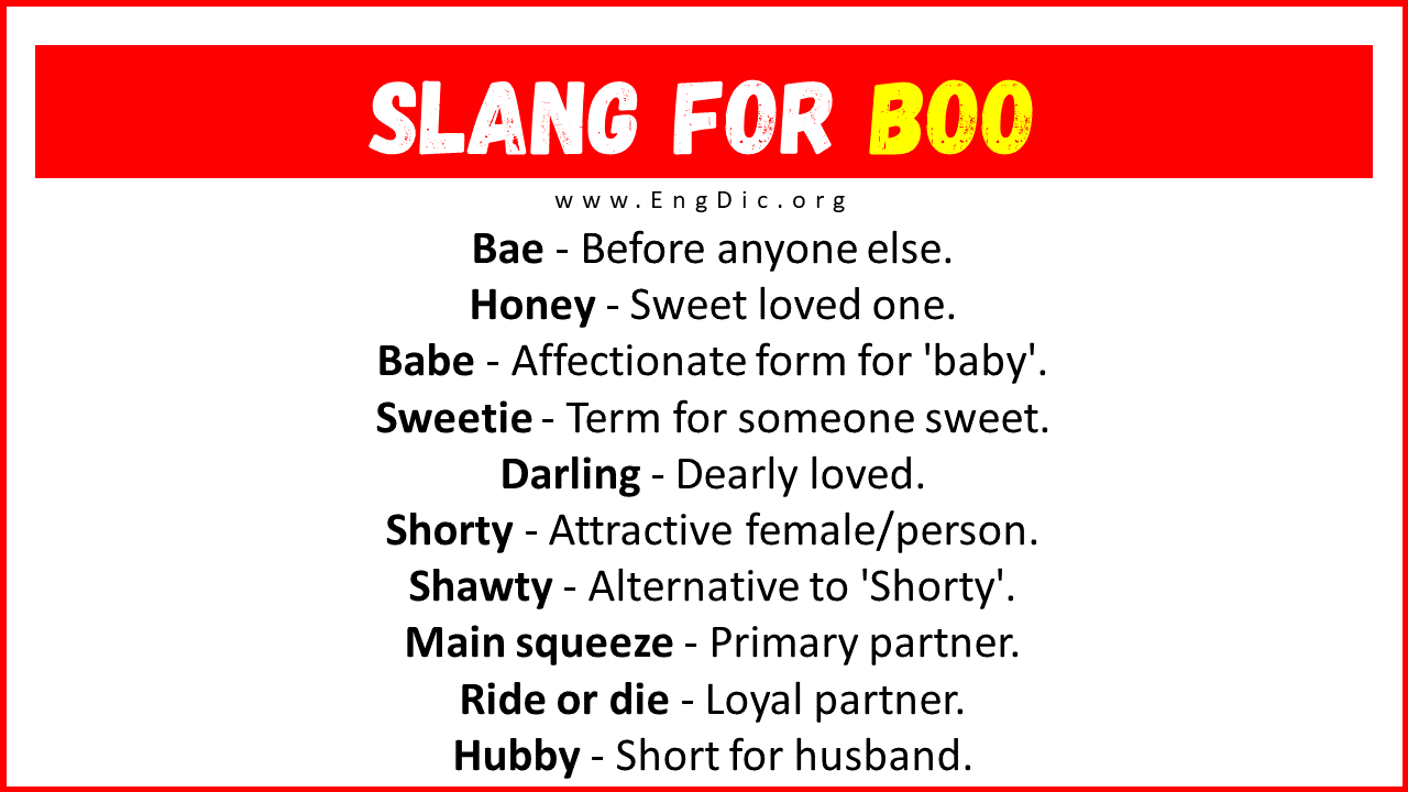 Slang For Boo