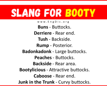 20+ Slang for Booty (Their Uses & Meanings)