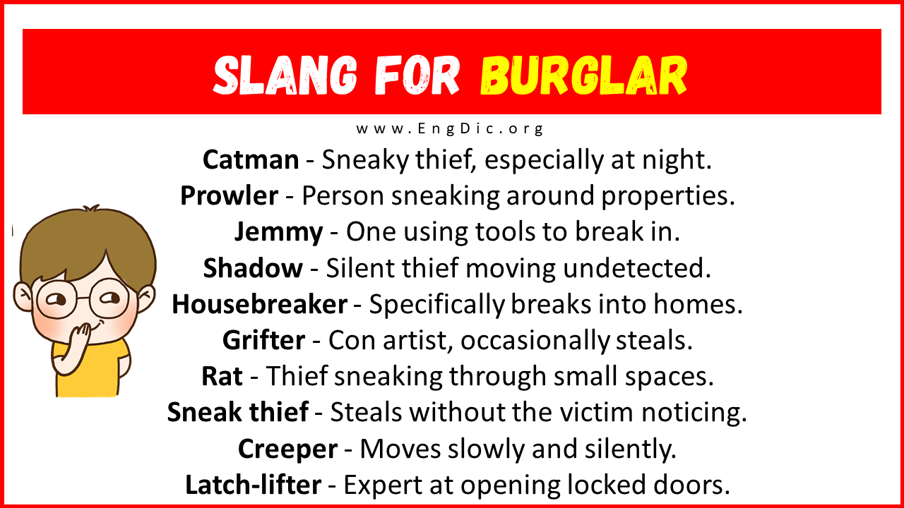 Slang For Burglar