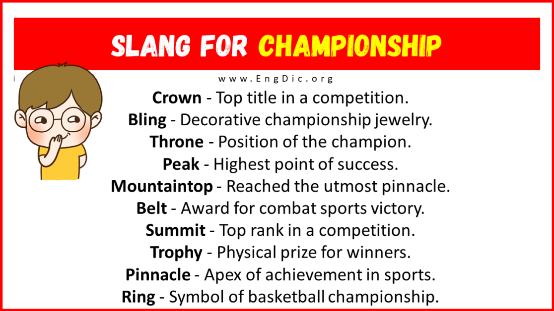 20+ Slang for Championship (Their Uses & Meanings) - EngDic