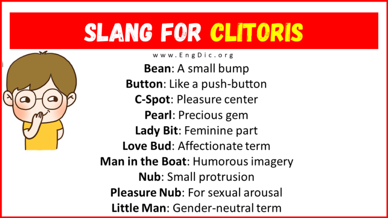 20+ Slang for Clitoris (Their Uses & Meanings) - EngDic