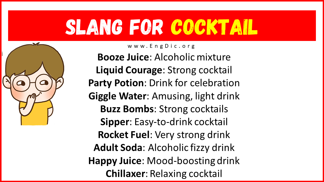 Slang For Cocktail