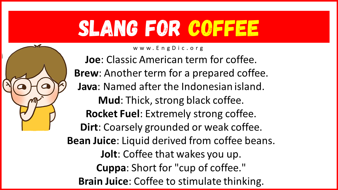 Slang For Coffee