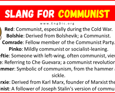 20+ Slang for Communist (Their Uses & Meanings)