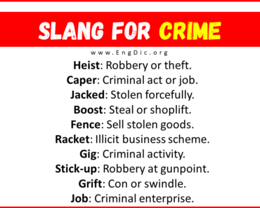 20+ Slang for Crime (Their Uses & Meanings)