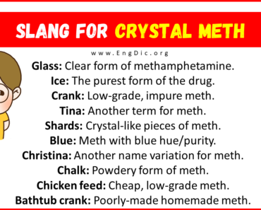 20+ Slang for Crystal Meth (with Meanings & Uses)