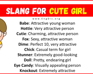 20+ Slang for Cute Girl (Their Uses & Meanings)