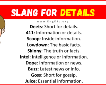 20+ Slang for Details (Their Uses & Meanings)