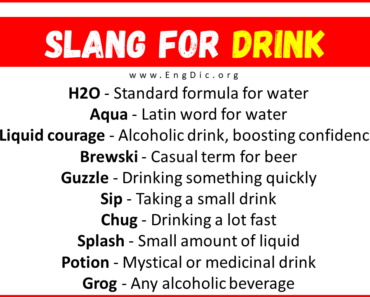 20+ Slang for Drink (Their Uses & Meanings)