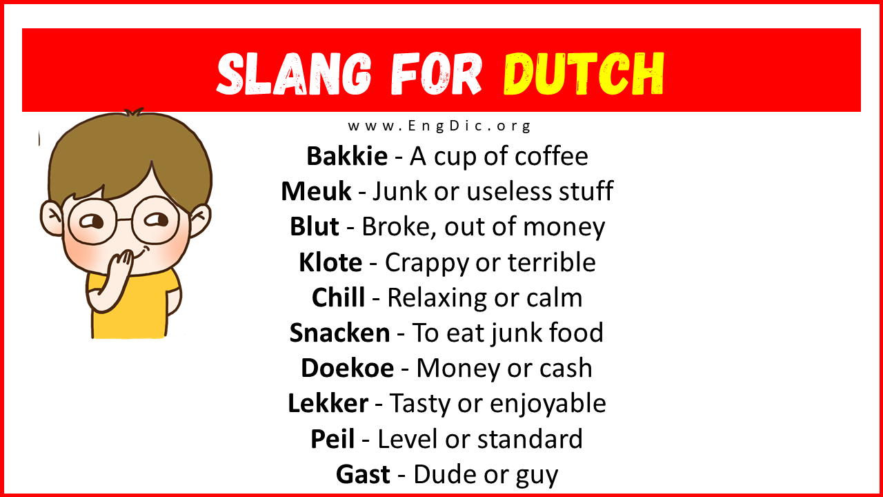 Slang For Dutch