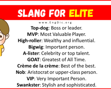 20+ Slang for Elite (Their Uses & Meanings)