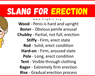 20+ Slang for Erection (Their Uses & Meanings)