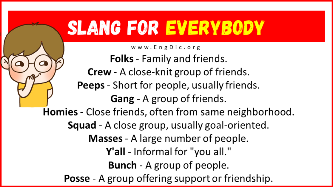 20 Slang For Everybody Their Uses And Meanings Engdic