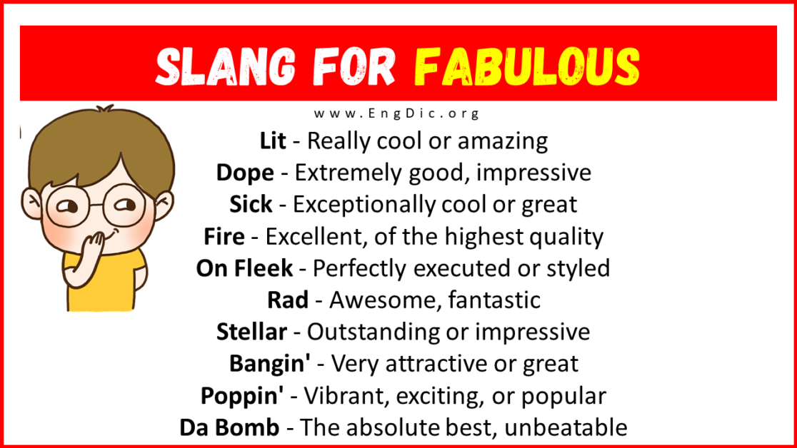 20+ Slang for Fabulous (Their Uses & Meanings) - EngDic