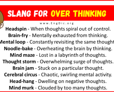30+ Slang for Over thinking (Their Uses & Meanings)