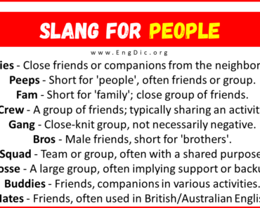 30+ Slang for People (Their Uses & Meanings)