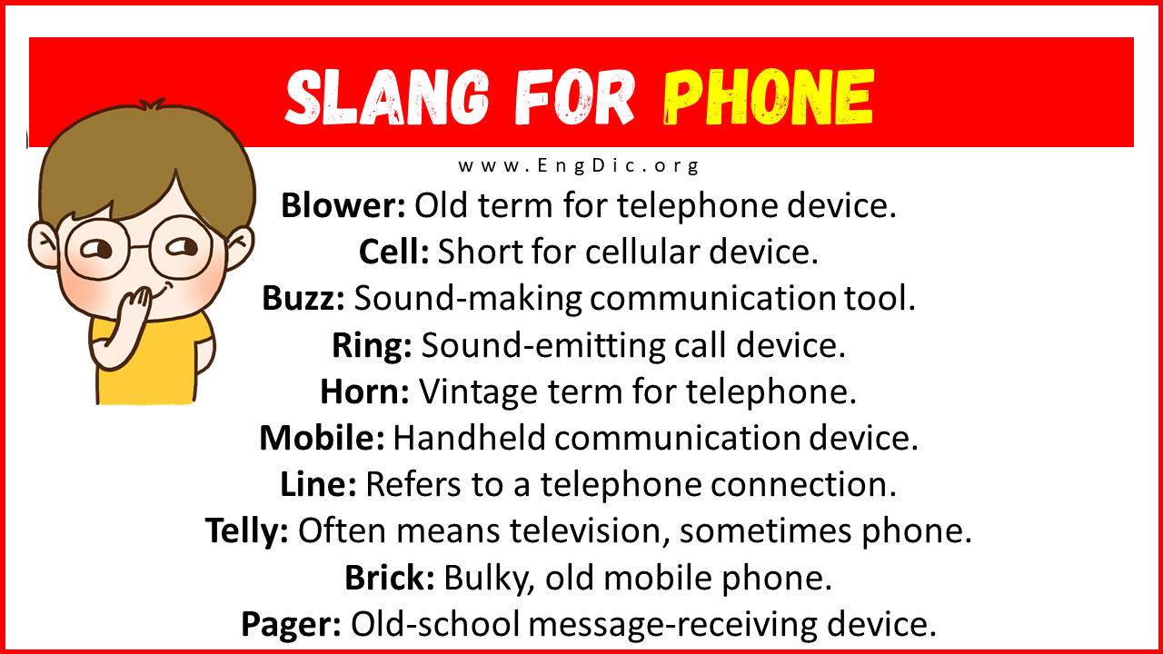 Slang For Phone