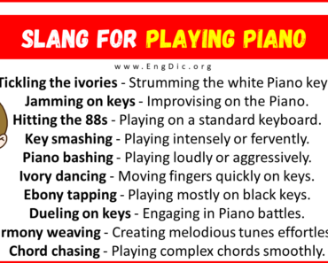 30+ Slang for Playing Piano (Their Uses & Meanings)