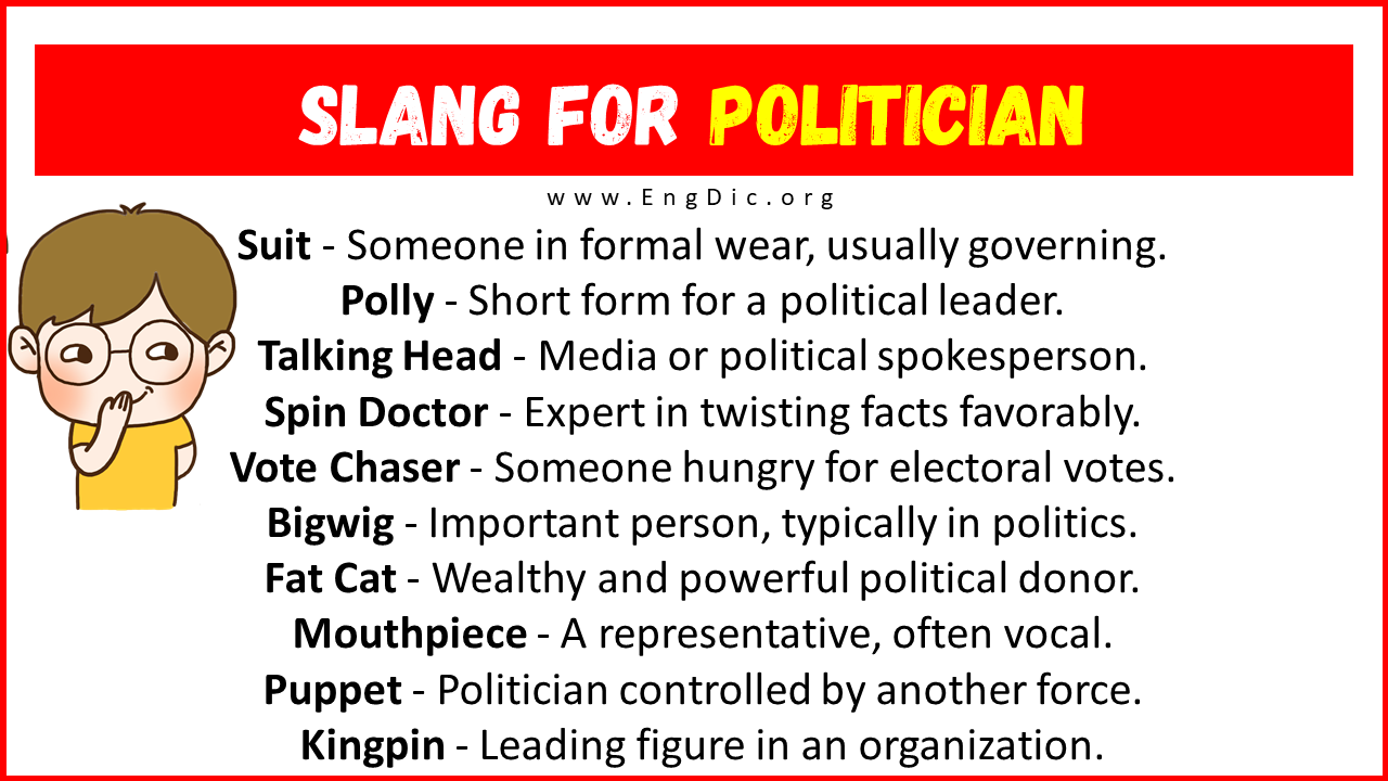 Slang For Politician