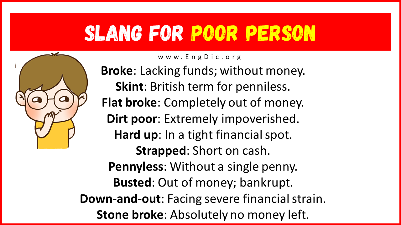 Slang For Poor Person