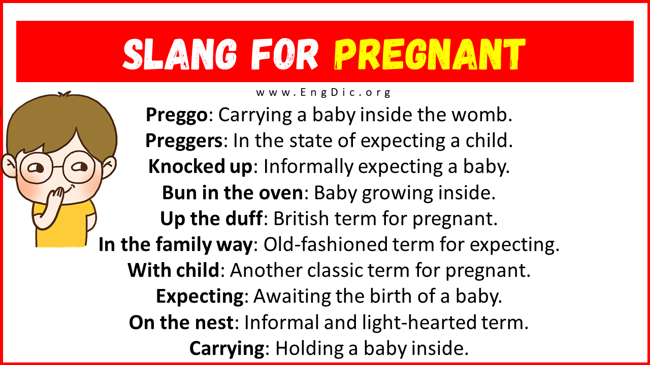 Slang For Pregnant