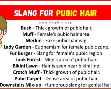 30+ Slang for Pubic Hair (Their Uses & Meanings)