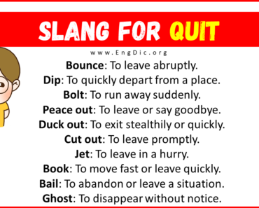 30+ Slang for Quit (Their Uses & Meanings)