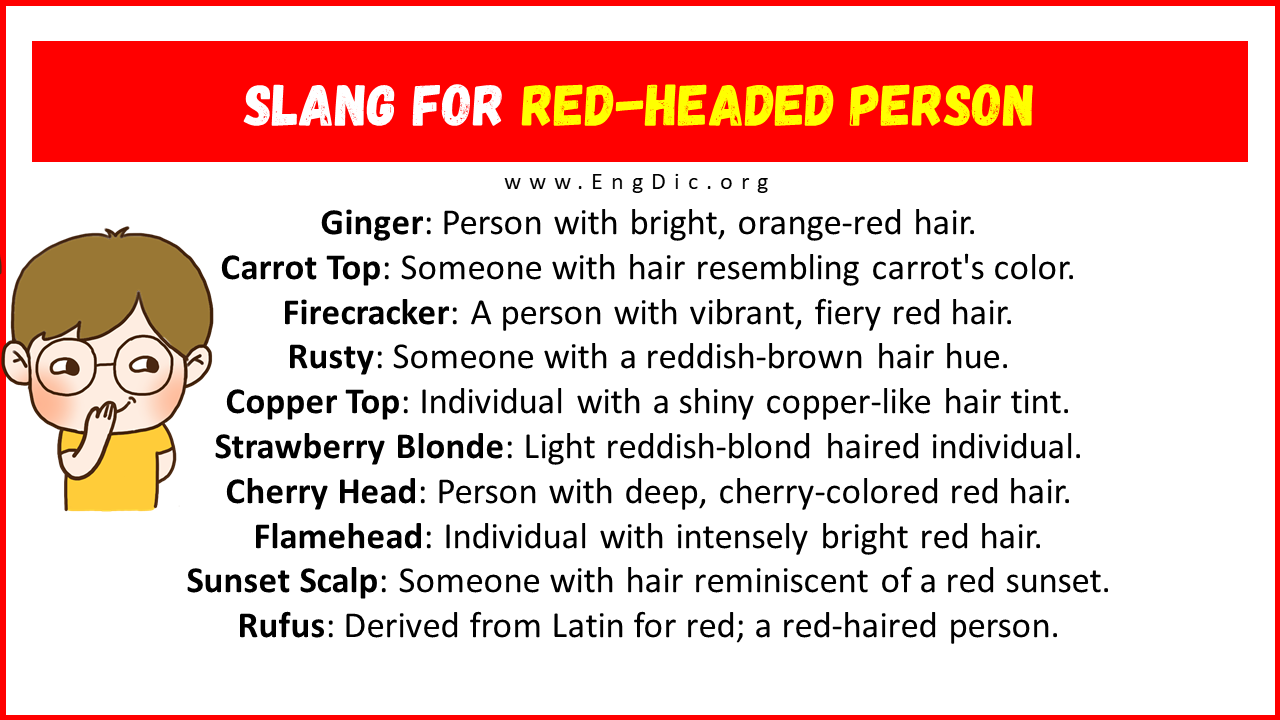 Slang For Red Headed Person