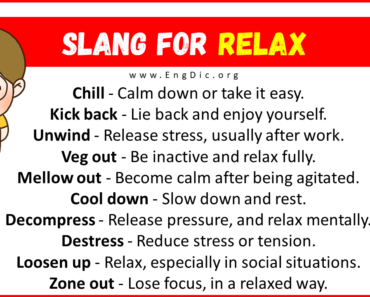 30+ Slang for Relax (Their Uses & Meanings)