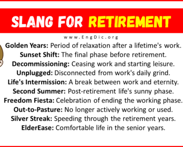 30+ Slang for Retirement (Their Uses & Meanings)
