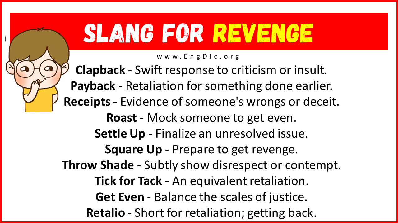 Slang For Revenge