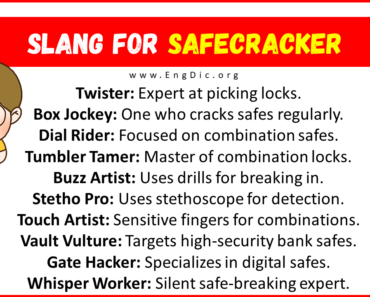 30+ Slang for Safecracker (Their Uses & Meanings)