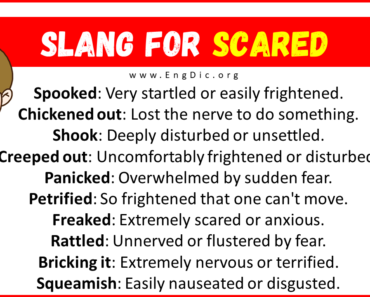 30+ Slang for Scared (Their Uses & Meanings)